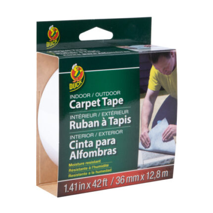 Duck Brand Indoor/Outdoor Carpet Tape - White, 1.41 In. X 42 Ft.