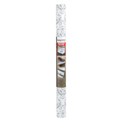 Easyliner Removeable Adhesive Shelf Liner - Gray Damask, 20 In. X 15 Ft.