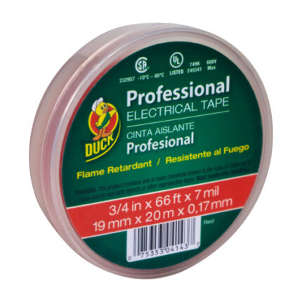 Duck Brand Professional Electrical Tape Canister Pack - Red, .75 In. X 66 Ft. X 7 Mil.