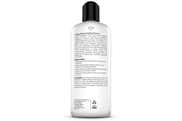 6/12oz TRINVA COOKTP CLN & PAD Cooktop Cleaner with 3 Pads - Image 2