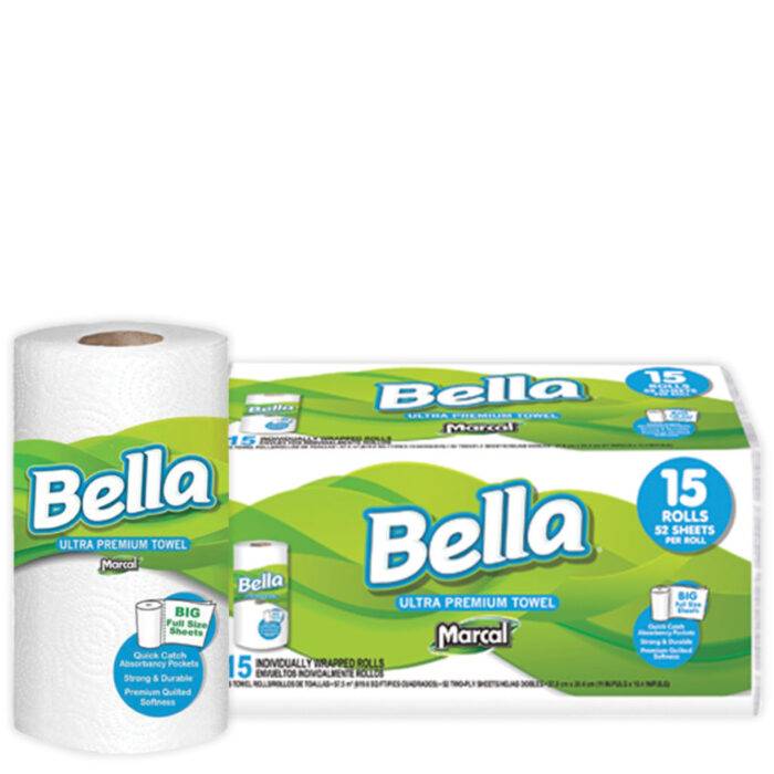 MARCAL PAPER TOWEL 52SHEET (BELLA) 2PLY 11X10.4"" 15 rolls - Image 1
