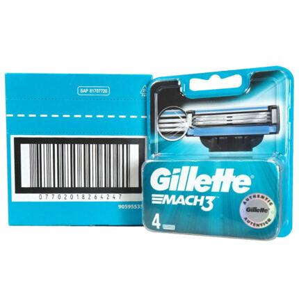 GILLETTE MACH3 DISPOSABLE CARTRIDGE 4CT