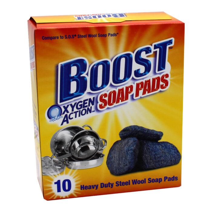 BOOST SOAP PODS  10 CT HEAVY DUTY STEEL WOOL - Image 1