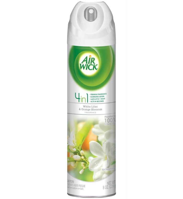 AIR WICK AIR FRESHENER SPRAY 8 OZ WHITE LILAC & ORANGE BLOSSOM - Image 1