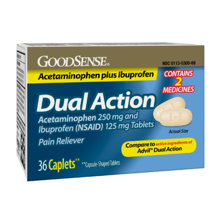 Goodsense Acetaminphen + Ibuprofen Dual Action Caplets 36 Ct