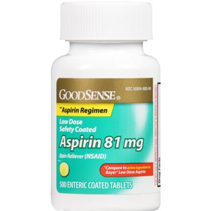 Goodsense Aspirin 81 Mg Enteric Safety Coated Tablets - No Ctn 500 Ct
