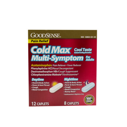 Goodsense Cold Max Multi-Symptom + Pain Severe Day/Night Combo Pk 20 Ct