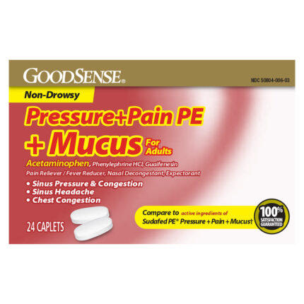 Goodsense Pressure + Pain Pe + Mucus Caplets 24 Ct