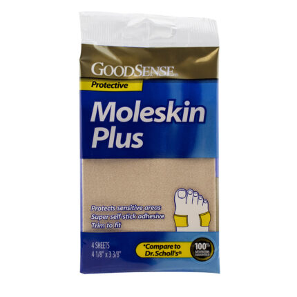 Goodsense Moleskin Plus (1/8" X 4") 4 Sheets