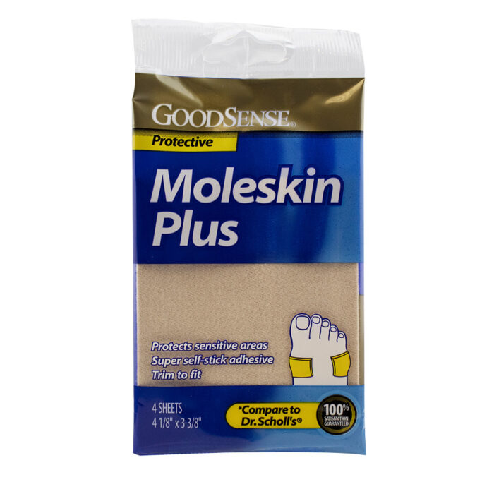 Goodsense Moleskin Plus (1/8" X 4") 4 Sheets - Image 1