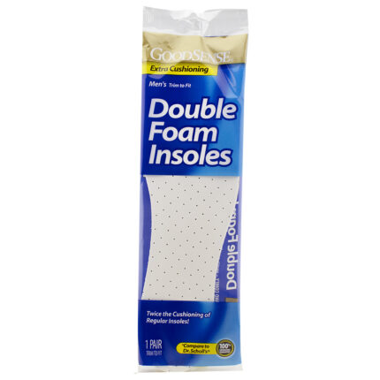 Goodsense Men'S Double Foam Insoles Osfa - Trim To Fit 1 Pair