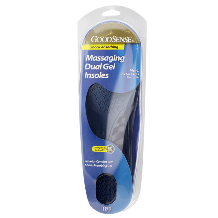 Goodsense Men'S Massaging Gel Insoles Osfa - Trim To Fit 1 Pair - Image 1