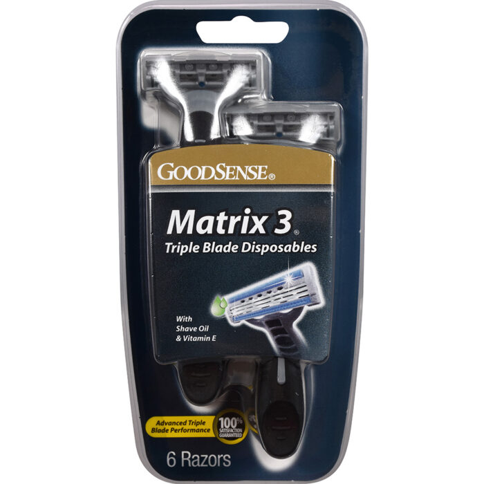 Goodsense Matrix 3 Triple Blade Disposable RazoRS 6 Ct - Image 1