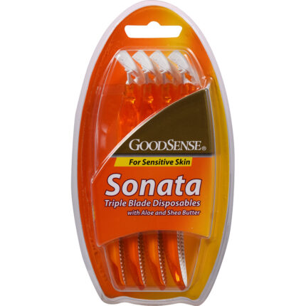 Goodsense Sonata Triple Blade W/ Aloe & Shea Butter Sensitive Skin 4Ct