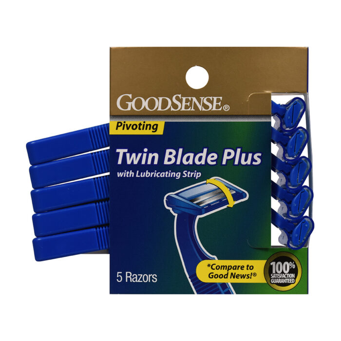 Goodsense Twin Blade Plus With Lubricating Strip Pivoting 5 Ct - Image 1