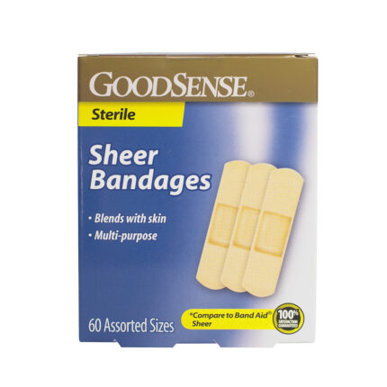 Goodsense Sheer Adhesive Assorted Sizes 60 Ct