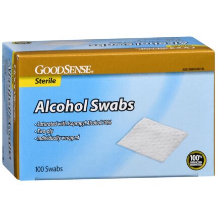 Goodsense 70% Alcohol Swabs Sterile 100 Ct