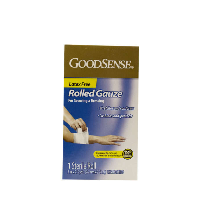 Goodsense Rolled Gauze 3" X 2.5 Yds - Image 1