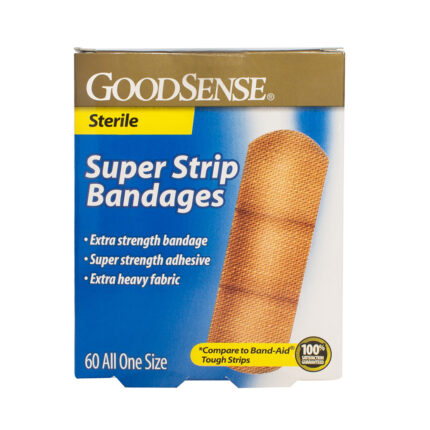 Goodsense Super Strip Bandages All One Size 60 Ct