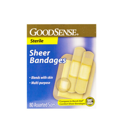 Goodsense Sheer Bandages Assorted Sizes 80 Ct