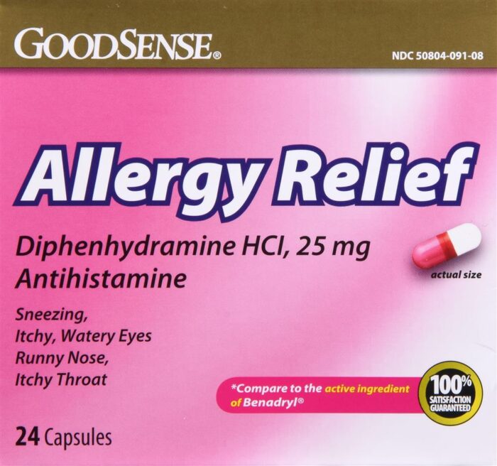 Goodsense Allergy Relief Diphenhydramine Hci, 25 Mg Capsules 24 Ct - Image 1