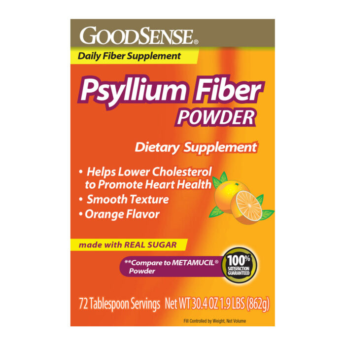 Goodsense Natural Psyllium Fiber Powder Orange 72Tbs 30.4Oz - Image 1