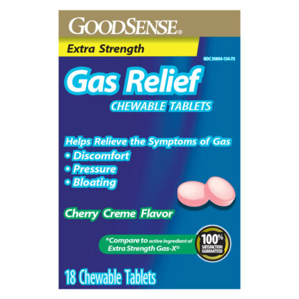Goodsense Gas Relief XS Simethicone 125 Mg Chew Tab Chry Cr�me 18 Ct