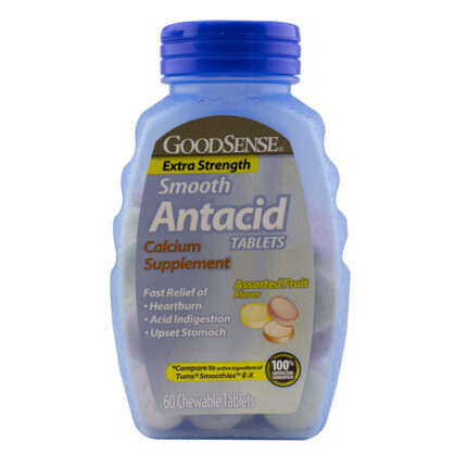 Goodsense Antacid Calcium Smooth Extra Strength Chew Tabs Fruit 60 Ct