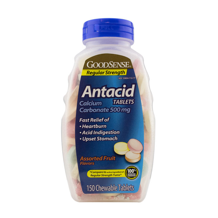 Goodsense Antacid Calcium Regular Strength Chew Tabs Fruit 150 Ct - Image 1