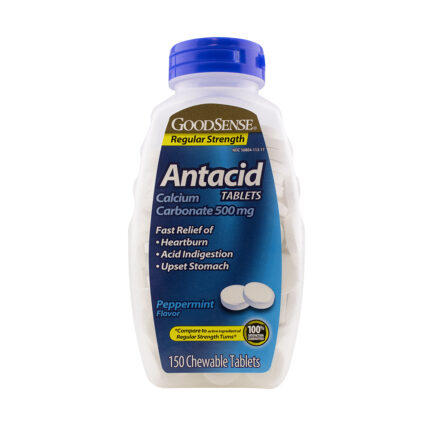 Goodsense Antacid Calcium Regular Strength Chew Tabs PMint 150 Ct