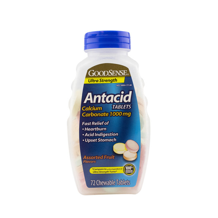Goodsense Antacid Calcium Ultra Strength Chew Tabs Fruit 72 Ct - Image 1