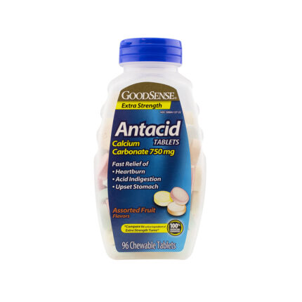Goodsense Antacid Calcium Extra Strength Chew Tabs Asst Fruit 96 Ct