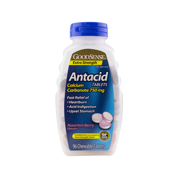 Goodsense Antacid Calcium Extra Strength Chew Tabs Berry 96 Ct - Image 1