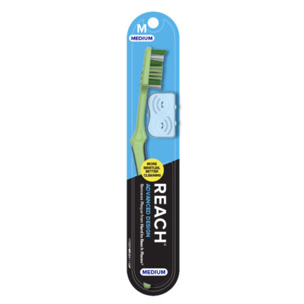 Reach Toothbrush Advanced Design W/Free Brush Cap Medium 1 Ct