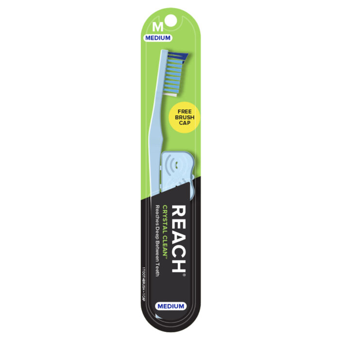 Reach Toothbrush Crystal Clean W/Free Brush Cap Medium 1 Ct - Image 1