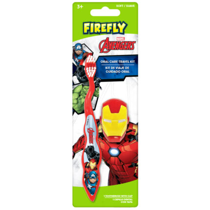 Firefly Travel Kit Toothbrush With Cap Iron Man Soft 1 Ct
