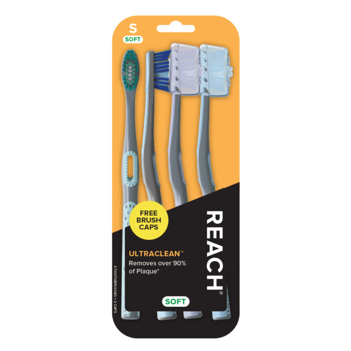 Reach Toothbrush Ultraclean W/Free Brush Cap Soft 4 Ct - Image 1
