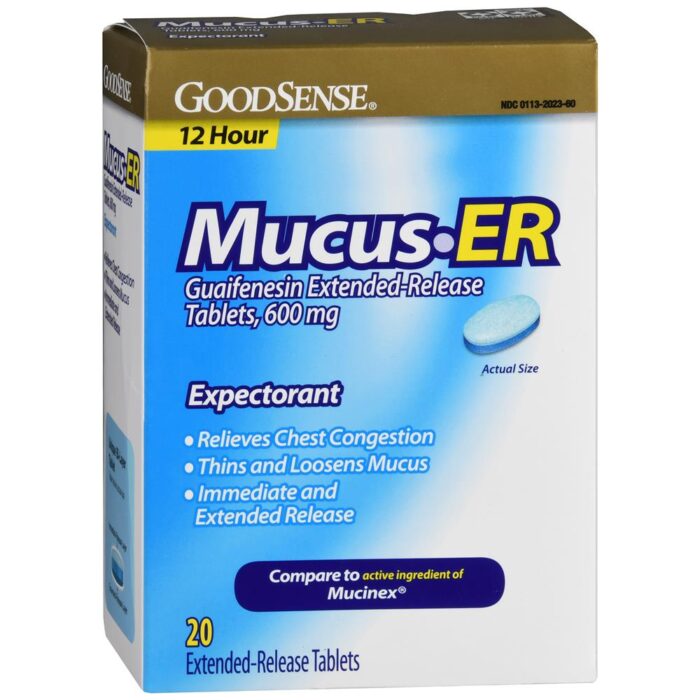 Goodsense Mucus Er 600Mg 12-Hr Bi-Layer Caplet 20 Ct - Image 1