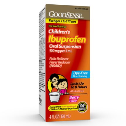Goodsense Children's Ibuprofen 100 Mg Oral Suspens Berry Dye Free 4 Oz
