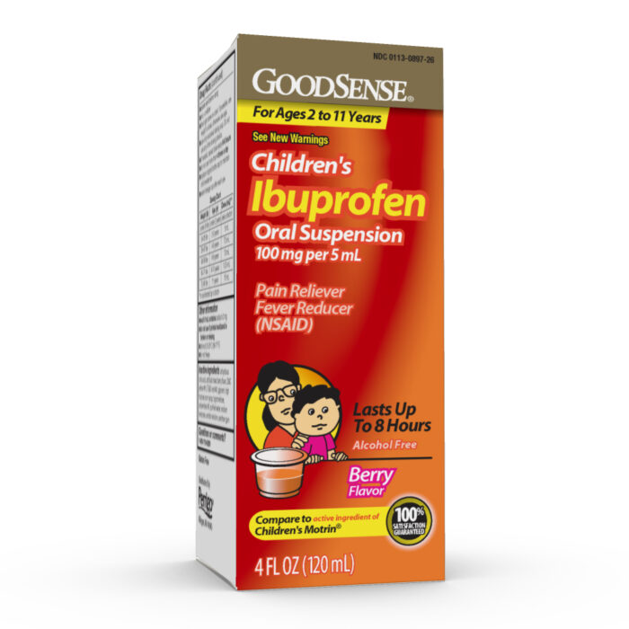 Goodsense Children's Ibuprofen 100 Mg Oral Suspension Berry 4 Oz - Image 1