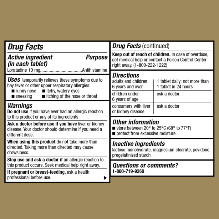 GoodSense Allergy Relief Loratadine 10 mg 24-Hour Tablets, 30 Count Bottle - Image 4