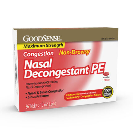 Goodsense Nasal Decongestant Pe 10 Mg Non Drowsy Tablets 36 Ct