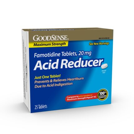 Goodsense Acid Reducer Famotidine 20 Mg Tablets 25 Ct