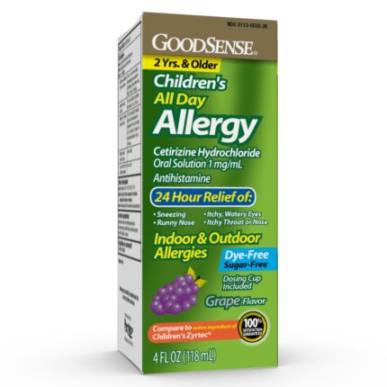 Goodsense Child All Day Allergy Cetirizine 5 Mg 24-Hr Grape Df/Sf 4 Oz