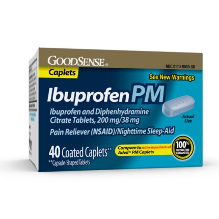 Goodsense Ibuprofen PM 200 Mg/38 Mg Coated Caplets 40 Ct