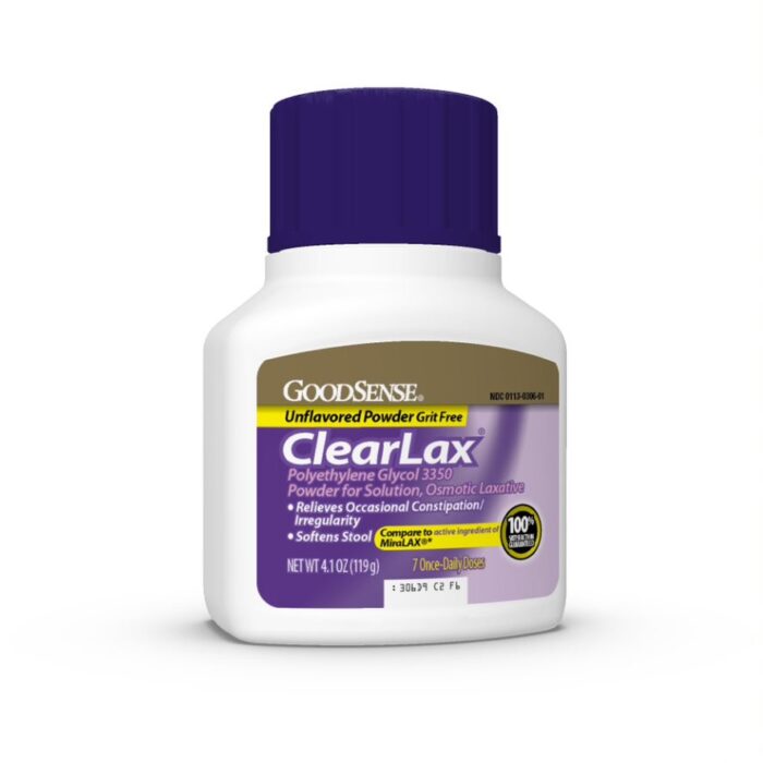 Goodsense Clear Lax  Polyethylene Glycol 3350 17G 4.1 Oz - Image 1