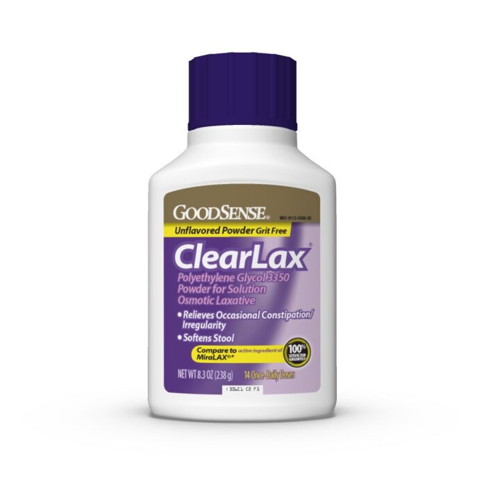 Goodsense Clear Lax  Polyethylene Glycol 3350 17G 8.3 Oz - Image 1