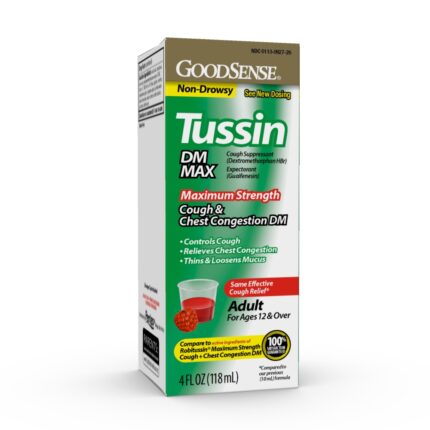 Goodsense Tussin DM Max Cough & Chest Congestion 20 Mg/400 Mg 4 Oz