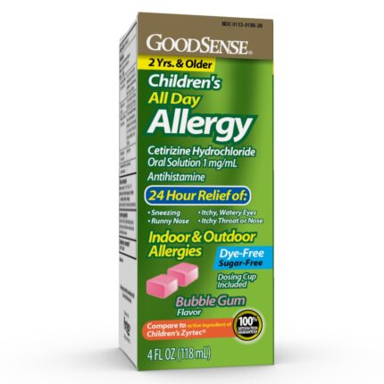 Goodsense Child All Day Allergy Cetirizine 5 Mg 24-Hr Bgum Df/Sf 4 Oz
