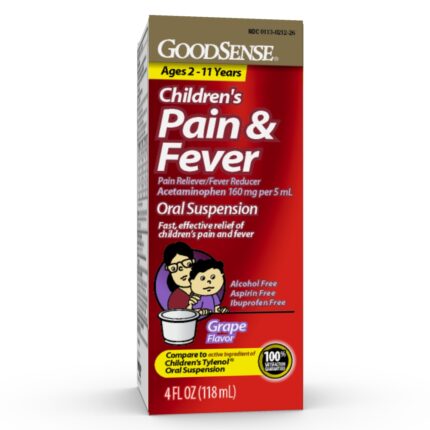 Goodsense Child Pain Relief Acetaminophen 160 Mg Suspension Liquid Grape 4 Oz